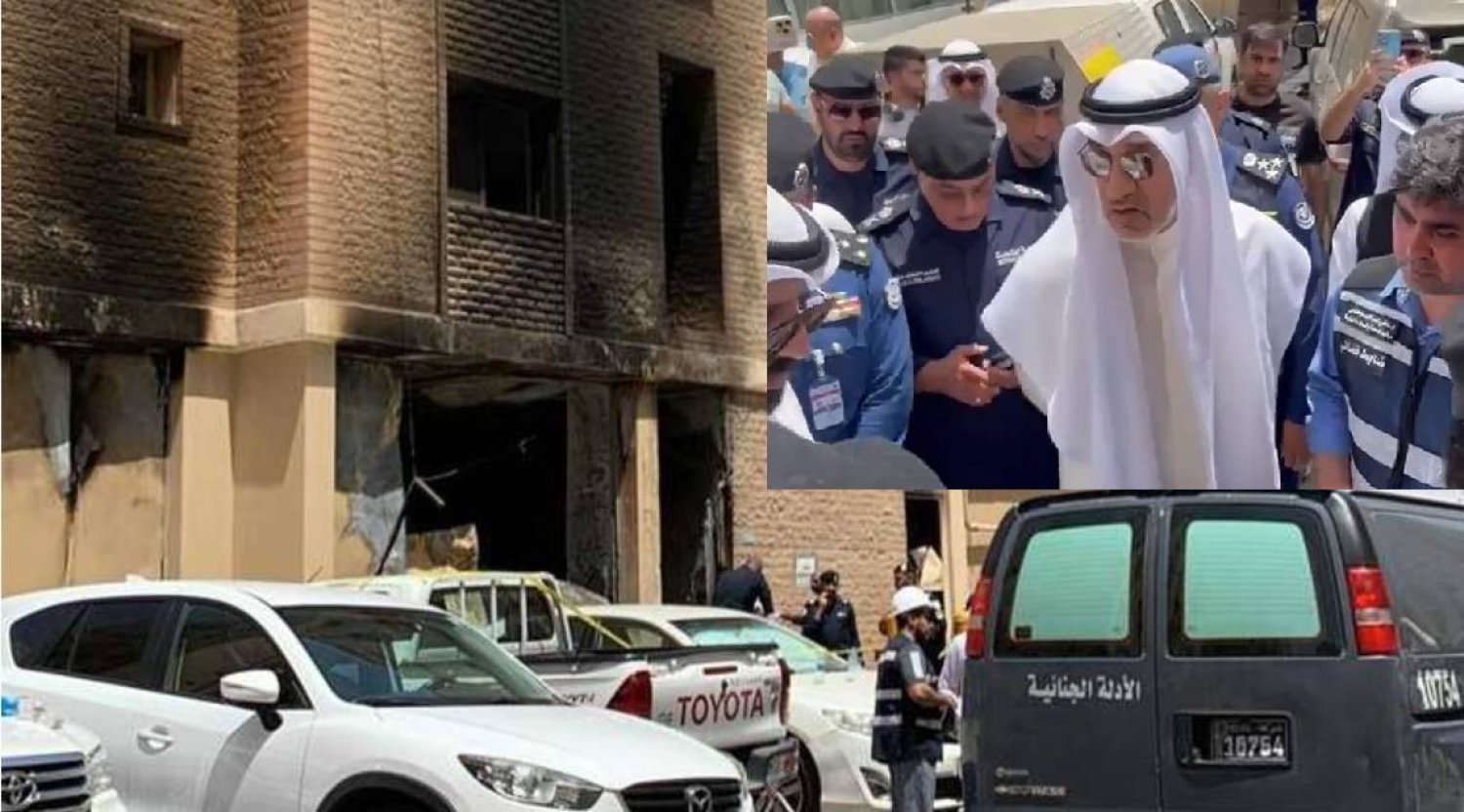 أمير الكويت يأمر بمحاسبة المسؤولين عن حريق العمال